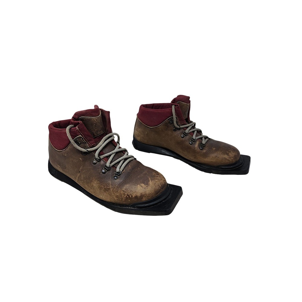 Asolo Glissade 310 9 Men Brown Leather Nordic 75mm 3 Pin Cross Country Ski Boots